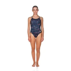 Arena Water One Piece Light Drop Back -Speedo Online Store 001381 navy red front