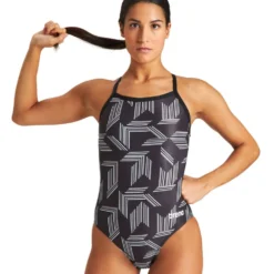 Arena Puzzled Light Drop Back -Speedo Online Store 004639 550 w puzzled light drop back one piece 001 o