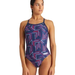 Arena Puzzled Light Drop Back -Speedo Online Store 004639 740 w puzzled light drop back one piece 001 o