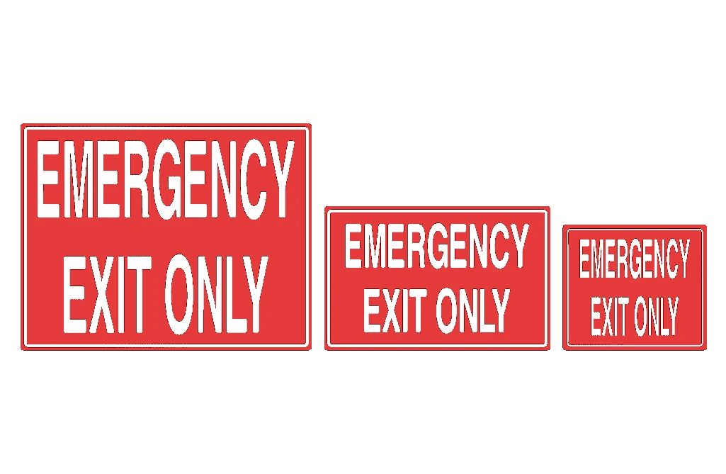 Emergency Exit Only Sign 3 Emergency Exit Only Sign