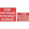 Do Not Distract Lifeguard Sign