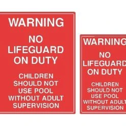 Warning No Children Without Supervision Sign