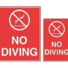 No Diving Sign -Speedo Online Store 18147