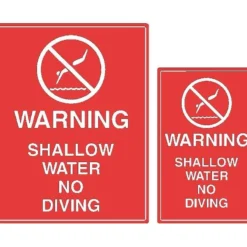 Warning Shallow Water Sign