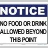 No Food Or Drink Sign -Speedo Online Store 693