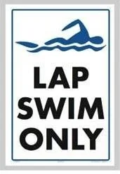 Lap Swim Only Sign