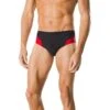 Speedo Spark Splice Brief -Speedo Online Store 7705915 0001 black red front