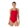 Speedo Solid Endurance + Thin Strap Swimsuit -Speedo Online Store 8191442 red front