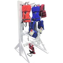 Life Jacket Rack - 32 Capacity -Speedo Online Store 9022 left side with vests