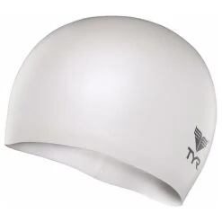 TYR Wrinkle-Free Silicone Jr. Cap -Speedo Online Store lcsjr white