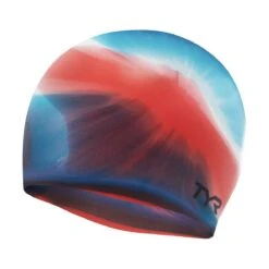 TYR Multi Color Silicone Cap -Speedo Online Store lcsm red navy