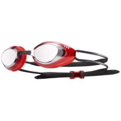 TYR Black Hawk Racing Mirrored Goggles -Speedo Online Store lgbhm silver red 1
