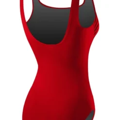 RISE Solid Poly Scoop Back -Speedo Online Store lgs67 back red1 1