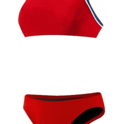 Rise Solid Poly Tri Color Bikini