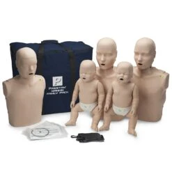 Prestan Family Pack- 2 Adult, 1 Child And 2 Infant Manikins With Rate Monitor