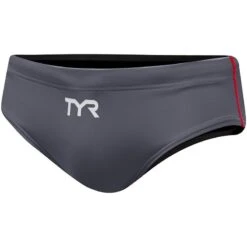 TYR Thresher Racer Swimsuit 9 TYR Thresher Racer Swimsuit -Speedo Online Store tpsr6a grey red front